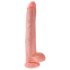 King Cock 14 semenník 35cm dildo - naturálny