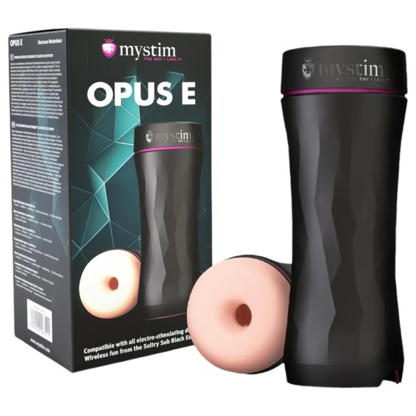 mystim Opus E Donut - elektro masturbátor (prírodná-čierna)