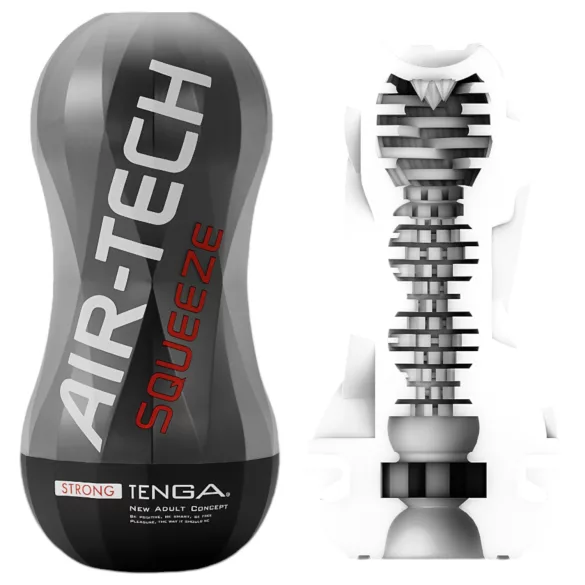 TENGA Air-Tech Squeeze Strong - masturbátor so silným saním - čierny