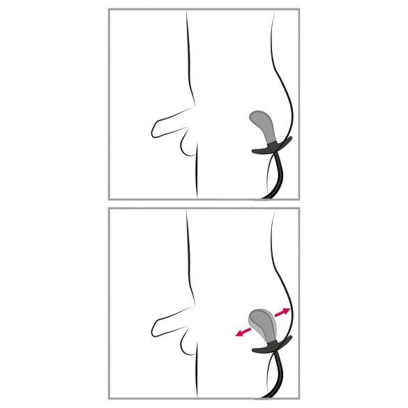 You2Toys - análny kolík s pumpou a guľôčkami - čierny