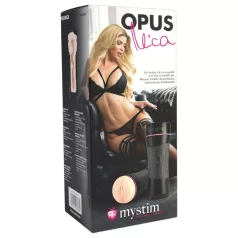   mystim OPUS Mica - realistická umelá vagína masturbátor - telová/čierna