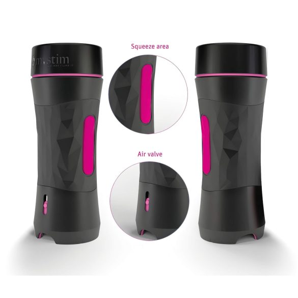 mystim OPUS Mica - realistická umelá vagína masturbátor - telová/čierna