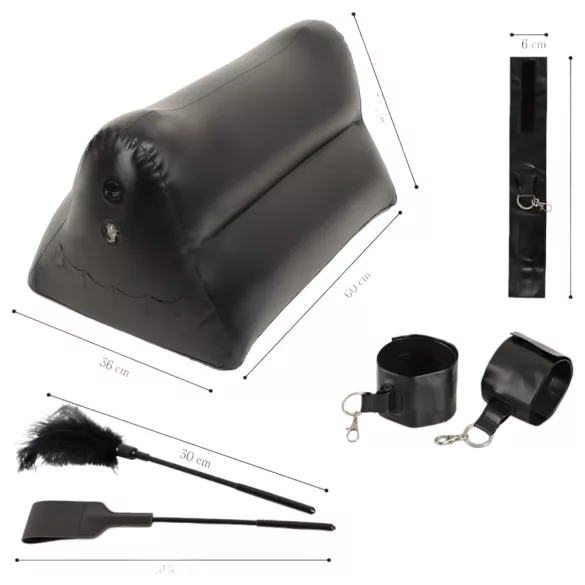 You2Toys - sex vankúš - nafukovací set - čierny