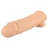 Realistixxx - erekčný návlek na penis s krúžkom - 16 cm - telová farba