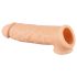 Realistixxx - erekčný návlek na penis s krúžkom - 16 cm - telová farba