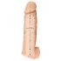 Realistixxx - erekčný návlek na penis s krúžkom - 16 cm - telová farba