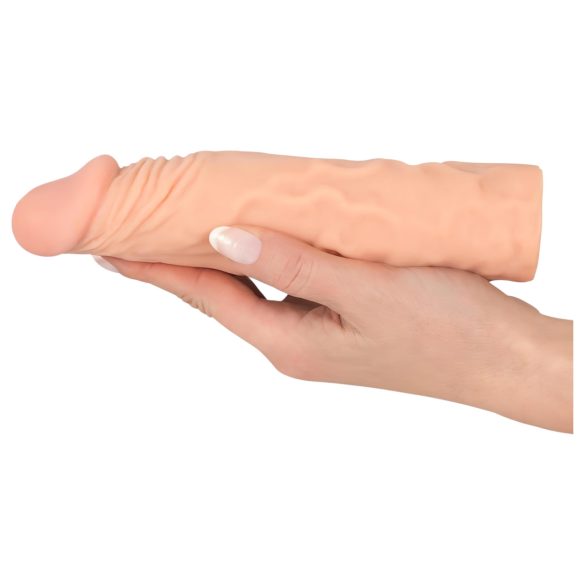 Nature Skin - predlžovací hrubý návlek na penis 19,5 cm