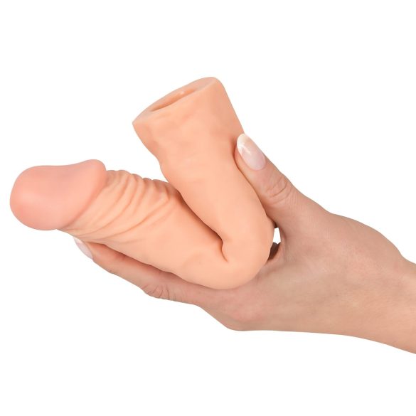 Nature Skin - predlžovací hrubý návlek na penis 19,5 cm