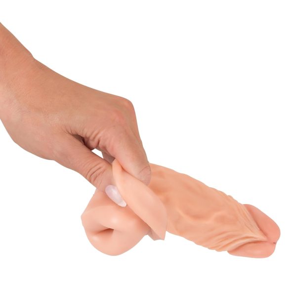 Nature Skin - predlžovací hrubý návlek na penis 19,5 cm