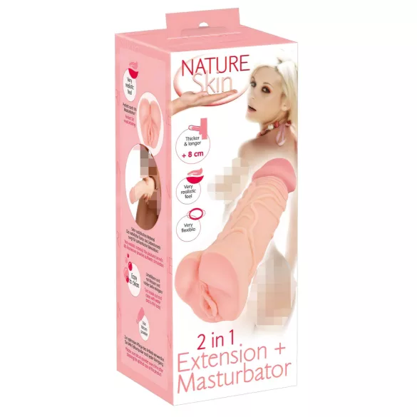 Nature Skin - umelá vagína a návlek na penis - realistická - telová