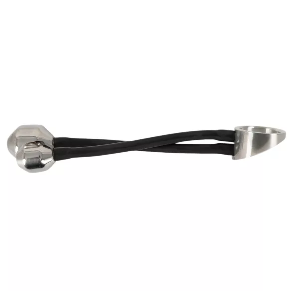 You2Toys - erekčný krúžok s análnym závažím - silikón čierny