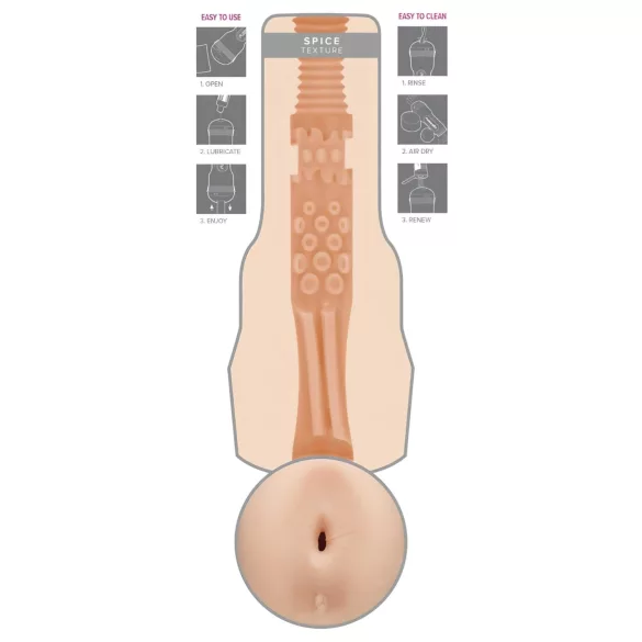 Fleshlight Eva Lovia Spice - masturbátor anál - realistický tvar