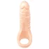 Realistixxx - realistický dvojitý dildo s erekčným krúžkom - naturálny