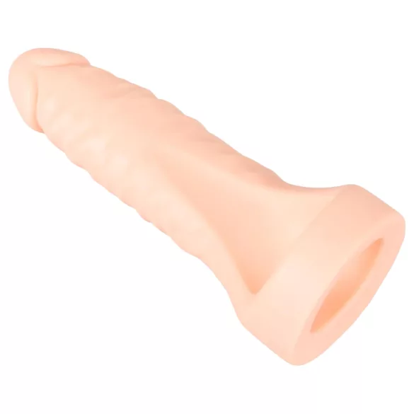 Realistixxx - realistický dvojitý dildo s erekčným krúžkom - naturálny