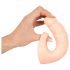 Realistixxx Double F - realistický dildo s krúžkom na penis (prírodný)