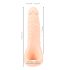 Realistixxx Double F - realistický dildo s krúžkom na penis (prírodný)