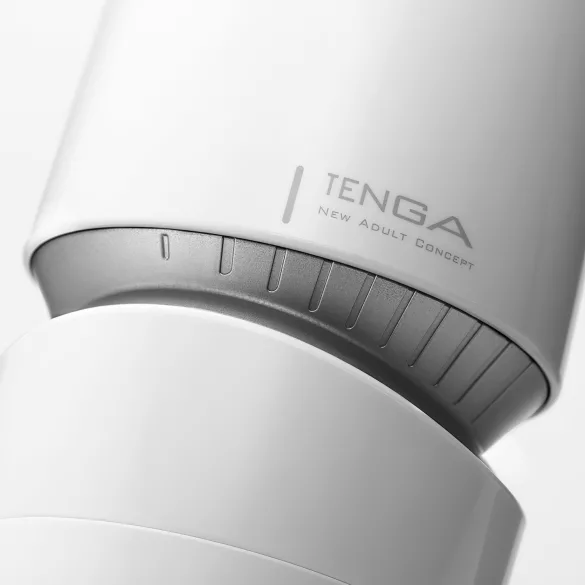 TENGA Aero - orálny masturbátor s extra silným saním - biela/strieborná