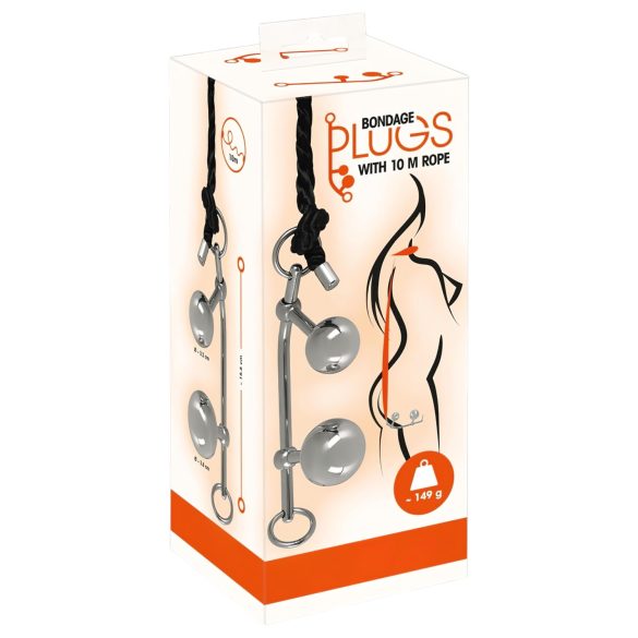 You2Toys Bondage análny kolík (149g) + BDSM lano (10m)