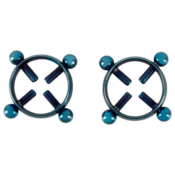 Bad Kitty - šperk na bradavky s krúžkom - modrá