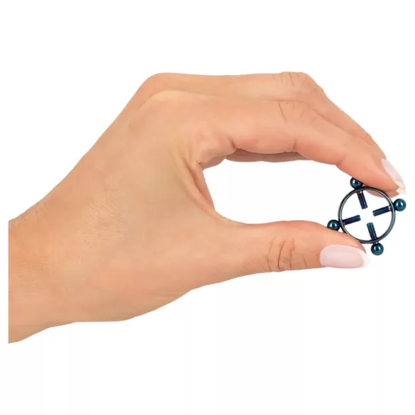 Bad Kitty - šperk na bradavky s krúžkom - modrá