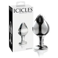   Icicles No. 25 - análny kolík - sklo - kužeľový - priehľadný