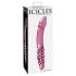 Icicles No. 57 - dvojvrstvové sklený dildo s penisom (ružový)