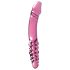 Icicles No. 57 - dvojvrstvové sklený dildo s penisom (ružový)
