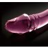 Icicles No. 57 - dvojvrstvové sklený dildo s penisom (ružový)