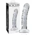 Icicles No. 62 - sklenené dildo s penisom - číre