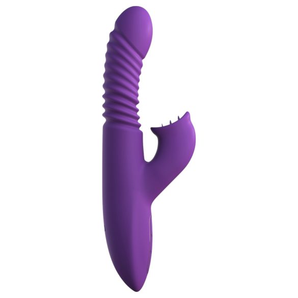 Fantázia Pre Ňu – 3v1 pulzujúci vibrátor s hrejivou funkciou (fialový)