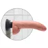 King Cock - realistický ohybný vibrátor s prísavkou - 26 cm - telová farba