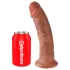 King Cock - realistický dildo s prísavkou - tmavá koža 23 cm