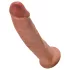 King Cock - realistický dildo s prísavkou - tmavá koža 23 cm