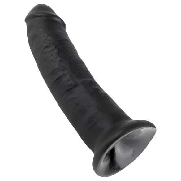 King Cock - realistický dildo s prísavkou - čierny 23 cm