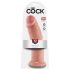 King Cock 10 - veľký prísavný dildo (25cm) - prírodný