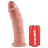 King Cock 10 - veľký prísavný dildo (25cm) - prírodný