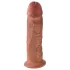 King Cock 10 - veľký dildó s prísavkou (25 cm) - tmavý naturál