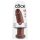 King Cock 10 - veľký dildo s prísavkou (25cm) - hnedý