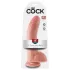 King Cock 9 - veľký dildó s prísavkou a semenníkmi (23 cm, telovej farby)