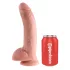 King Cock 9 - veľký dildó s prísavkou a semenníkmi (23 cm, telovej farby)