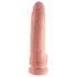 King Cock 9 - veľký dildó s prísavkou a semenníkmi (23 cm, telovej farby)