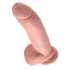 King Cock 9 - veľký dildó s prísavkou a semenníkmi (23 cm, telovej farby)