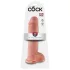 King Cock 11 - realistický dildo s prísavkou a semenníkmi - 28 cm - telová farba