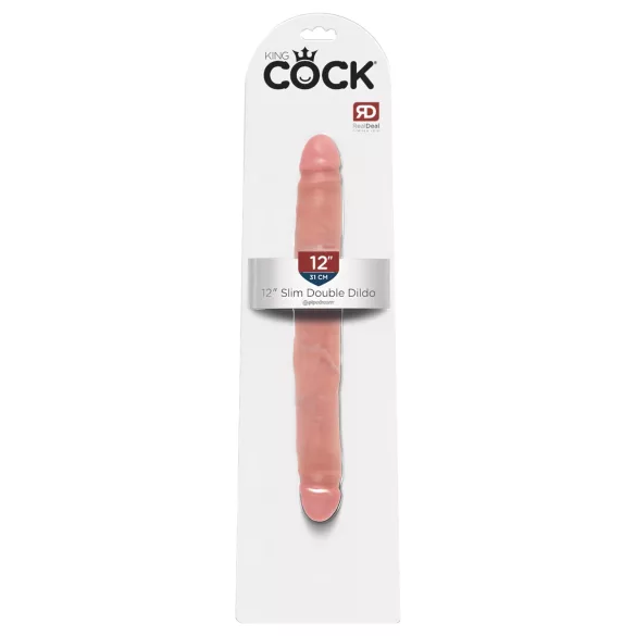 King Cock - realistický dvojitý dildo - 31 cm - telová farba