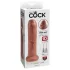 King Cock - realistický dildo - tmavý odtieň - 18 cm
