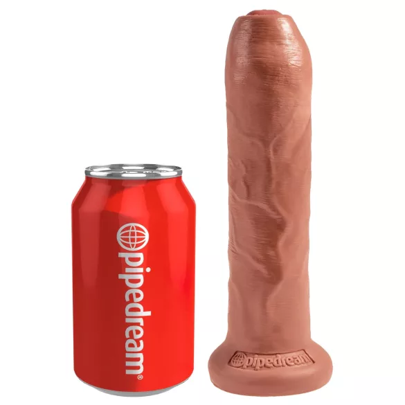 King Cock - realistický dildo - tmavý odtieň - 18 cm