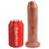 King Cock - realistický dildo - tmavý odtieň - 18 cm