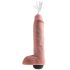 King Cock 11 - realistický striekajúci dildo (28cm) - prírodná farba