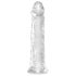 King Cock Clear 8 - prísavkový, veľký dildo (20cm)