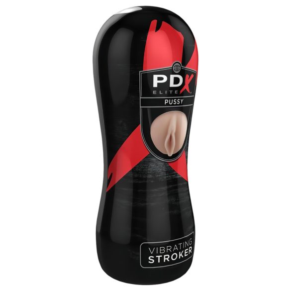 PDX Vagína s Vibrátorom - vibračná umelá vagína (prírodná)
